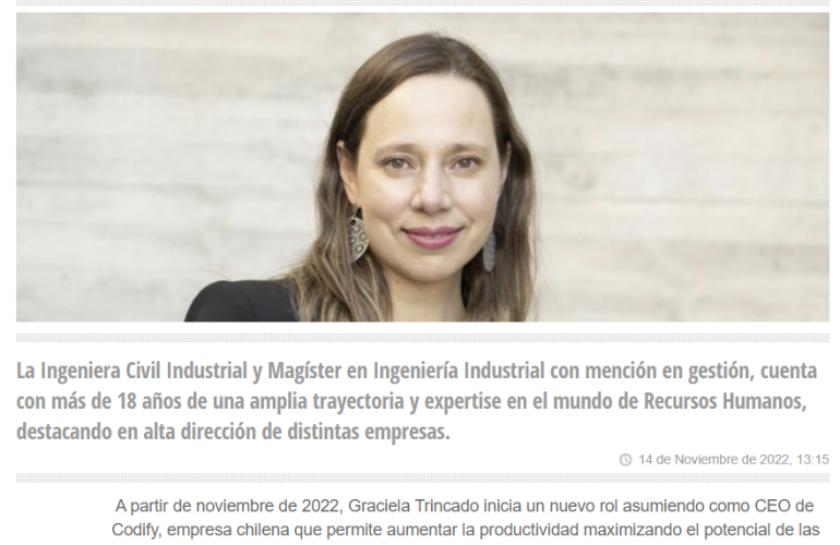 Graciela Trincado es nombrada CEO de Codify